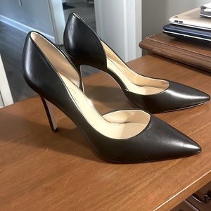 Jessica Simpson leather upper black high heels